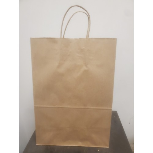 Paper Bag With Handle Kraft Shopping Bags 13 X 7 X 13 Twisted